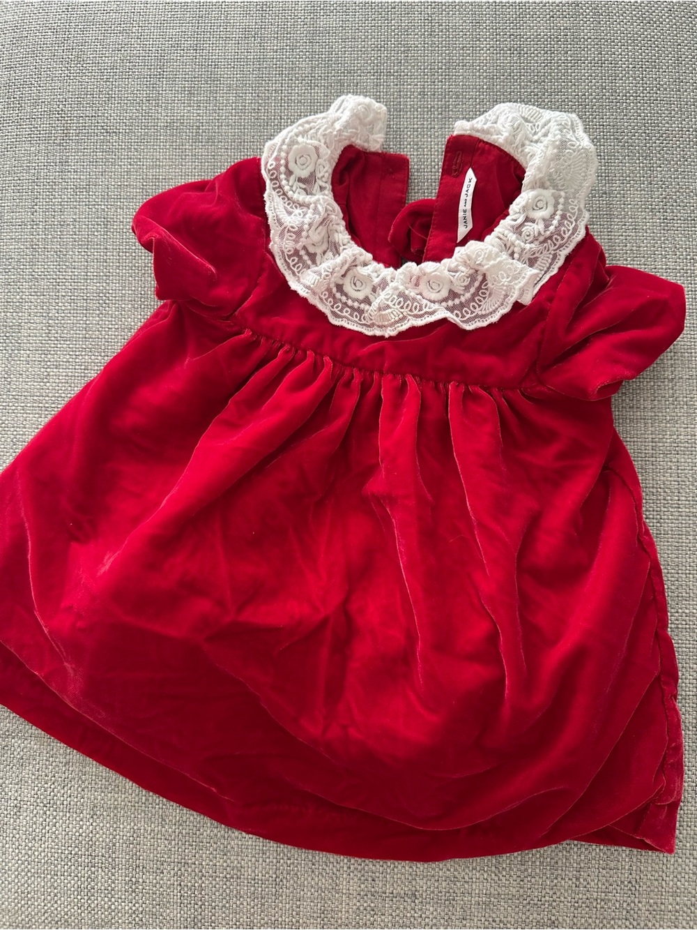 Janie & jack Red Velvet Baby Dress